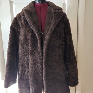 Vintage Faux Fur Coat Brown Winter Snow Fingerhut